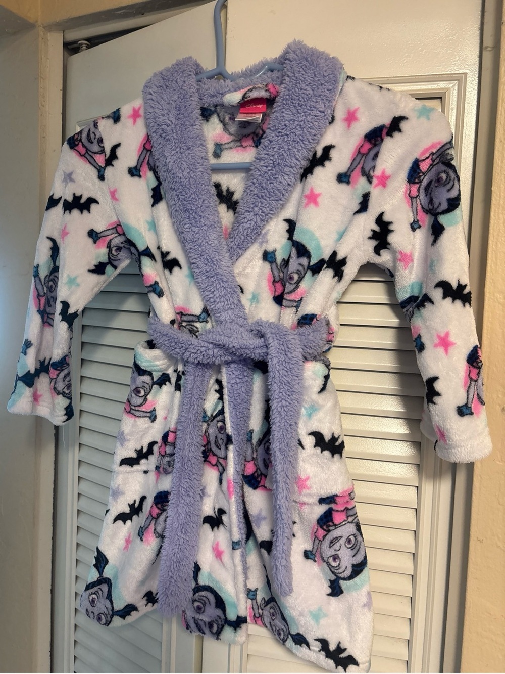 Disney Vampirina Cozy Bathrobe for Girls Size 6. Soft Plush Fleece